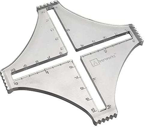 Akerworks Slip-Resistant Knitting and Crocheting Swatch Gauge