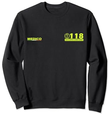 MEDICO Soccorso Sanitario 118 (STAMPA FRONTE-RETRO) Felpa