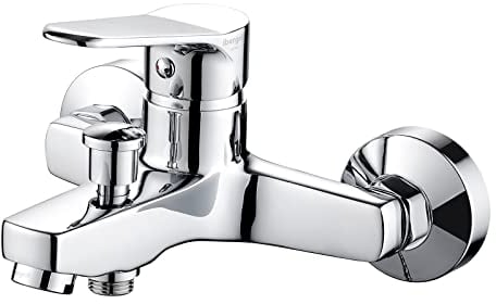 Ibergrif, M13059-1 Grifo para Baño y Ducha, Mezclador Monomando para Bañera sin Soporte, Alcachofa y Manguera, Fácil de Instalar, Latón, Cromado