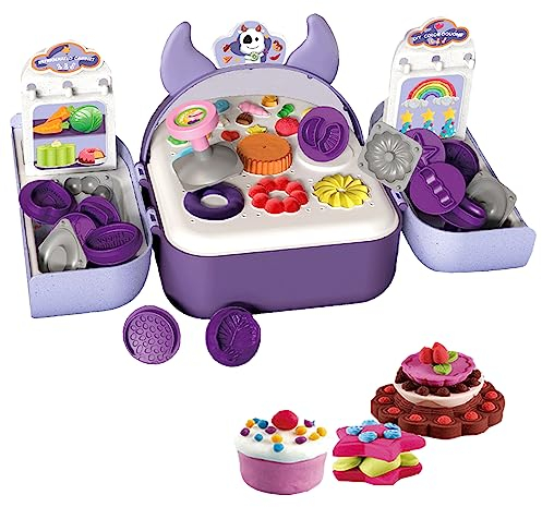 Coo11 Kids Modelling Clay Kit, 12 Colours, DIY Children's Clay, 18 Modelling, Dough Creative Crafts, Travel Bag Pack Toy, Suitable for Age 3+ Years Kids