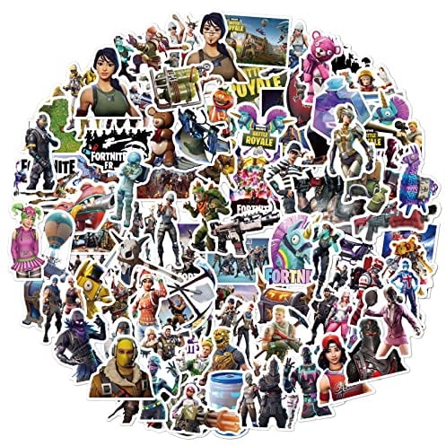 100 Fortnite Aufkleber, Wasserfeste Vinyl Stickers für DIY Dekoration, Graffiti Style Decals für Auto Motorräder Laptop Fahrrad Skateboard Snowboard Gepäck Aufkleber MacBook iPad und mehr