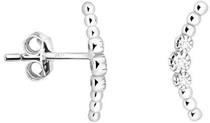 SOFIA MILANI - Boucles d'Oreilles pour Femme en Argent 925 - Clou d'Oreille avec de Pierre de Zircon - E1843