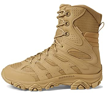 Merrell Moab 3 WP Arbeitsstiefel für Herren, mit Reißverschluss, 20,3 cm, weite Weite, Coyote, 43 EU