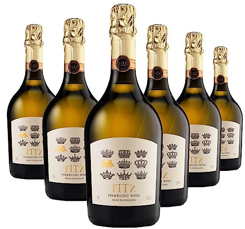 Fitz English Sparkling Wine Brut (White, 75cl x 6 Bottles)
