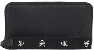Calvin Klein Geldbörse Handgelenktasche CKJ Ultralight Zip Around with Wristlet Black Black schwarz