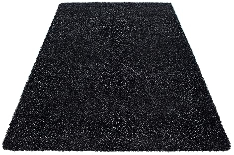 Teppich Läufer Wohnzimmer Anthrazit 60x110 Unicolor - Einfarbig aus Polypropylen Stilvoll Günstig
