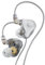 keephifi KZ ZAS KZ In Ear Monitor KZ Auriculares In Ear con Cable, 16 Unidades, híbridos HiFi Auriculares KZ 7BA + 1DD IEM con 8 núcleos, Cable Chapado en Plata (Blanco sin micrófono)