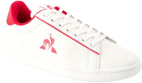 Le Coq Sportif Femme LCS Court Clean W Optical White/Cerise, Optical White Cerise, 39 EU