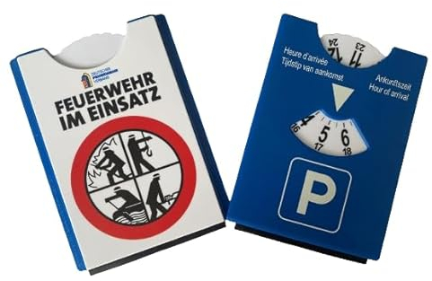 Generisch Parkscheibe Feuerwehr im Einsatz