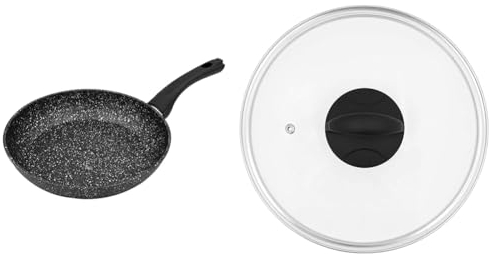 Blackmoor Classic 24cm Non Stick Frying Pan | Induction Compatible | Long Lasting Anti Scratch & Tempered Glass Pan Lids | 5 Separate Sizes | Soft Touch Handles | Suitable for Pots & Pans