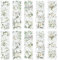 WANDIC 10 Blatt Transfer-Aufkleber, Retro-weiße Blumenmuster, Aufkleber für DIY, Scrapbooking, Fotoalben, Möbel, 30 x 9,9 cm