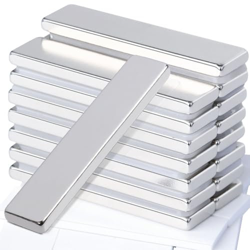 16 Stück Magnete Stark 40x10x3mm Starke Magnete Rechteckig, Magnete Selbstklebend Stark Seltene Erden Magnete, Neodym Magnete Extra Stark Klebemagnete für Kühlschrank, Küchen, Büro