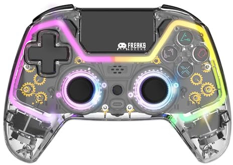 Freaks and Geeks - Manette Polychroma 4 Sans Fil PS4/PS3/Android/IOS/PC + Prise Jack