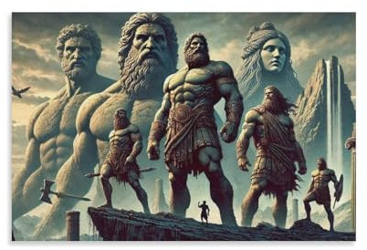 Poster mit griechischer Mythologie, Titan-Bild, Druck, Wandkunst, Poster, Gemälde, Leinwand, Poster, Kunstwerke, Raumästhetik, 40 x 60 cm