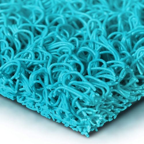 Floordirekt Fußmatte, Schmutzfangmatte für Aussen und Innen, rutschfeste Fussmatte, Teppich für Haustür, Schwimmbad, Sauna, Pool, Schlingenmatte, Arbeitsplatzmatte 120 x 200 cm Türkis