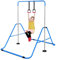 Triclicks Gymnastikstange Kinder mit Turnringen, Kinder Turnreck Faltende Reckanlage Horizontale Trainingsgeräte Training Bar Indoor, Turnstange Outdoor für Kinder Home Gym (Blau)