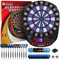 Elektronische Dartscheibe Profi Set 34 Games mit 354 Varianten3 Sprachen: Deutsch, Englisch, Französisch für 1 bis 8 Spieler mit 12 Darts SP02-W-A