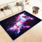 Srigzcaly Kurzflor Rechteck Teppich Wohnzimmer 160x230cm Fantasie Einhorn Dunkel Waschbarer Teppich für Mädchen Junge Schlafzimmer, Dunkel Kinderzimmer Flauschig rutschfest Teppiche