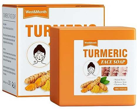 Seifen Kurkuma - Kurkuma-Seife Vegane Duschseife Für Körper Und Gesicht - Naturseife Als Festes Duschgel Und Festes Shampoo Premium Soap Bar Natürlicher Duschbrocken Als Festes Duschgel