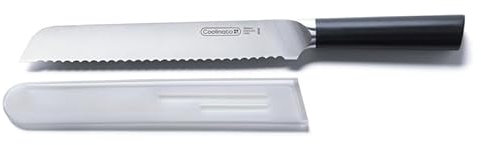 Coolinato – Profi Brotmesser Wellenschliff 20cm – Extra scharfer Klingenstahl – Ergonomischer Kunststoff Griff – Brot Messer für präzises Schneiden von Brot & anderen Speisen - Inkl. Klingenschutz