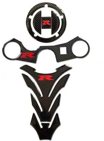 Seitliche Tank Pad Aufkleber Carbon Tankdeckel Aufkleber Tank Pad Gabel Gabelbrücke Obere Klemme Aufkleber Für Su&zuki GSXR GSX-R 600 750 1000 K3 K4 K5 K6 K7 K8 K9 L17