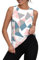 IECCP Damen Yoga Tank Tops Sommer Lose Ärmelloses Fitness Sport Shirt locker Rundhals Gym Workout Laufshirt, Marineblau & Weiß, XL