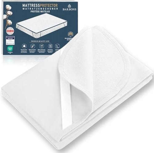 BARBONS Matratzenschoner 200x220 - Oeko-TEX Zertifiziert wasserdichte Matratzenauflage Inkontinenzunterlage waschbar Nässeschutz Atmungsaktiv (200 x 220 cm)