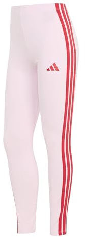 adidas Women's ESSENTIALS 3-STRIPES COTTON LEGGINGS, clear pink/pure ruby, XL