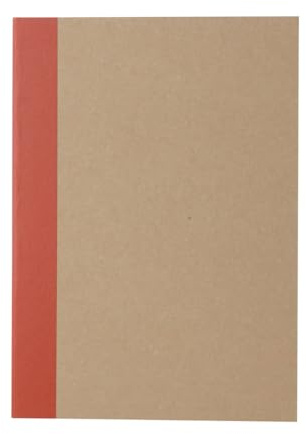 MUJI 無印良品 Notizbuch aus Recyclingpapier, A6, 30 Blanko-Blätter, fadengebunden, Krafteinband (1, Beige)