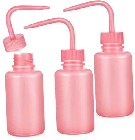 MOTHNUR 3 Botellas Exprimibles Para Enjuague De Pestañas Botella De Lavado Con Punta De Precisión Y Marcas Graduadas Aplicador Para Extensiones De Pestañas Riego De Suculentas