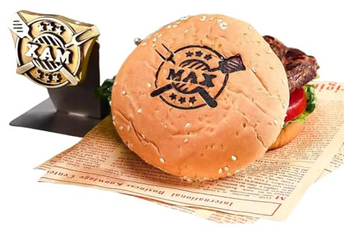 Individuelles Brandeisen für Lebensmittel – Elektrisches Brandeisen mit personalisiertem Logo, Brennstempel für Burger, Steak, Grill, Kokosnuss und Kuchen