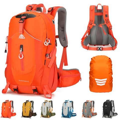 Geila 40L Wanderrucksack für Damen und Herren, ultraleicht und wasserabweisend, atmungsaktiver Trekking- und Kletterrucksack mit großem Fassungsvermögen, Regenhülle