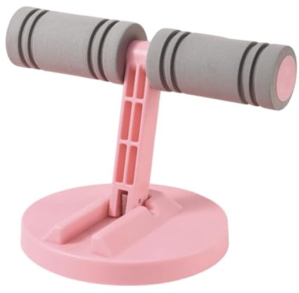 Homyl Sit Up Bar Bauchmuskelgerät mit Stabiler Saugnapfhalterung Klappbarer Bauweise Komfortabler Schaumstoffpolsterung Und Pp Material für Männer Frauen Un, Rosa, Rund