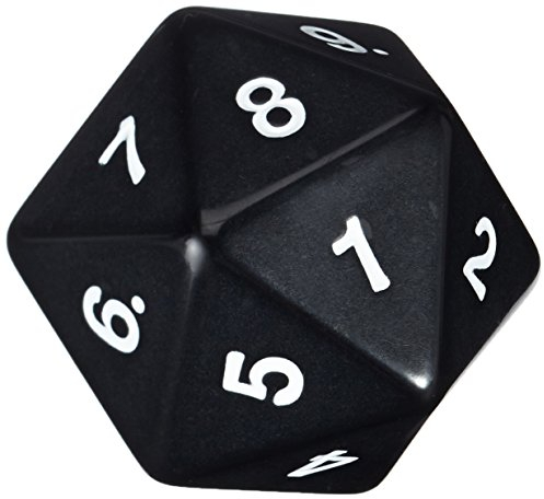 Koplow Games 14796 - W20 Countdown Würfel, 55 mm, schwarz