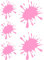 Samunshi® Farbklecks Aufkleber Klecks Sticker 5er Set 2x8x9cm,3x5x6cm hellrosa