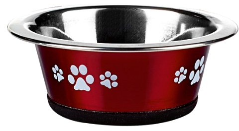 Classic Pet Products Classic Posh Paws Cat Dish, 240 ml, Red