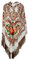 Supplied by Home Decor UK - Großer, bunter russischer Slawischer Folklore-Schal, 140 cm x 140 cm, Cremefarben, Blumendruck