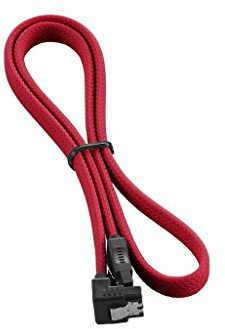 CableMod CM-CAB-RSAT-N60KR-R ModMesh rechtwinkliges SATA 3-Kabel, Schwarz