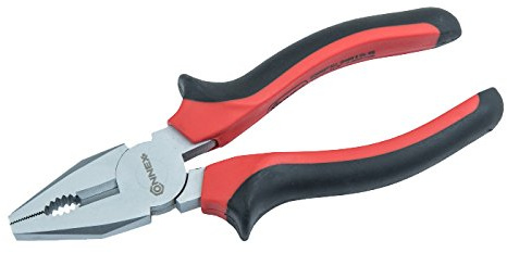 Connex COXT116160 Kombizange mit 2-Komponenten-Griff, silber/schwarz/rot, 160 mm