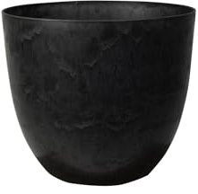 Artstone - Blumentopf Bola - 33x29 - Schwarz - Blumentopf für innen und außen - mit Drainagesystem