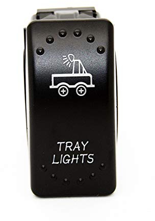 LED-Mafia Arbeitsscheinwerfer hinten Heck hintere Beleuchtung - Tray Lights JJ21 - Symbol Kippschalter Wippschalter Schalter Auto Boot KFZ LKW Licht 12V 24V