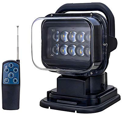 AUXTINGS Projecteur LED 40W rotatif à 360° avec télécommande et base magnétique pour bateau, maison, sécurité, éclairage d'urgence, camping, jardin