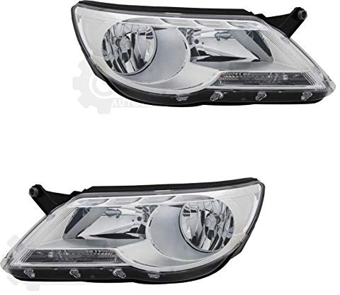 Halogen Scheinwerfer Set Tiguan (5N_) 09.07-> H7/H7 mit Motor