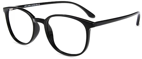 Firmoo Lesebrille mit Sehstärke 2.0 für Damen Herren, Blaulicht Computer Lesebrille für Bildschirme, Blendfreie Lesehilfe TR90 Schwarz