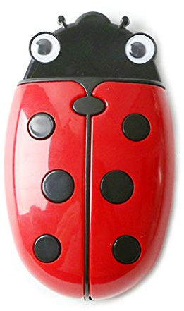 Angelliu Pot à crayons magnétique en forme de coccinelle