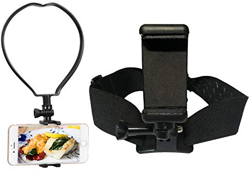 Yoogeer VLOG/POV Cellphone Selfie Head + Neck Mount Holder Strap for Action Camera/Gopro Hero/iPhone 12 SE 11 Xs X 8 7 6 5 Samsung S20+/S20S10+/S10/S9/S8,Other Smart Phone
