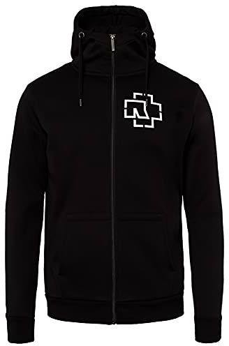 Rammstein Herren Kapuzenjacke Sehnsucht Schneider Offizielles Band Merchandise Fan Zipper schwarz mit mehrfarbigem Front, Back und Seiten Print (XXL)