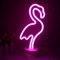 Ovker LED Flamingo Neonlicht Schild Innen, Nachtlicht Kunst Dekorative Zeichen mit Halter Basis Tischleuchte USB oder batteriebetrieben für Zuhause Kinder Hochzeit Weihnachten Geburtstagsfeier
