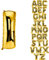 DekoRex Folienballon Gold 82cm Luftballon Geburtstag Hochzeit Deko (Buchstabe I)
