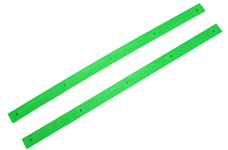 2Pcs Skateboard Rails Kantenschutz Verschleißfeste Flexible Rippen Bones Board Rails mit Befestigungsschrauben(Grün)
